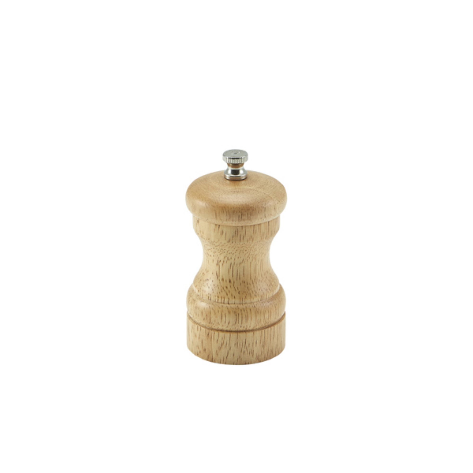 Picture of Genware Light Wood Salt Or Pepper Grinder 10cm - Pack of 6 - SPWD10L