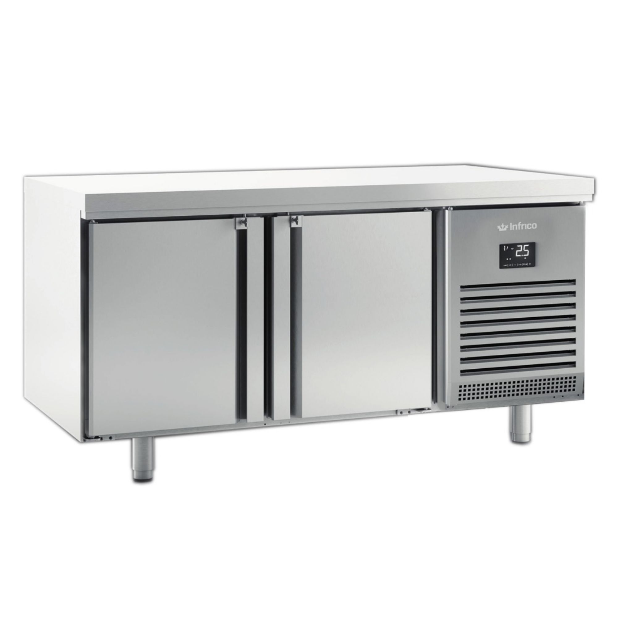 Picture of INFRICO 2 Door 800mm Depth Freezer Counter 405L - MR1620BT
