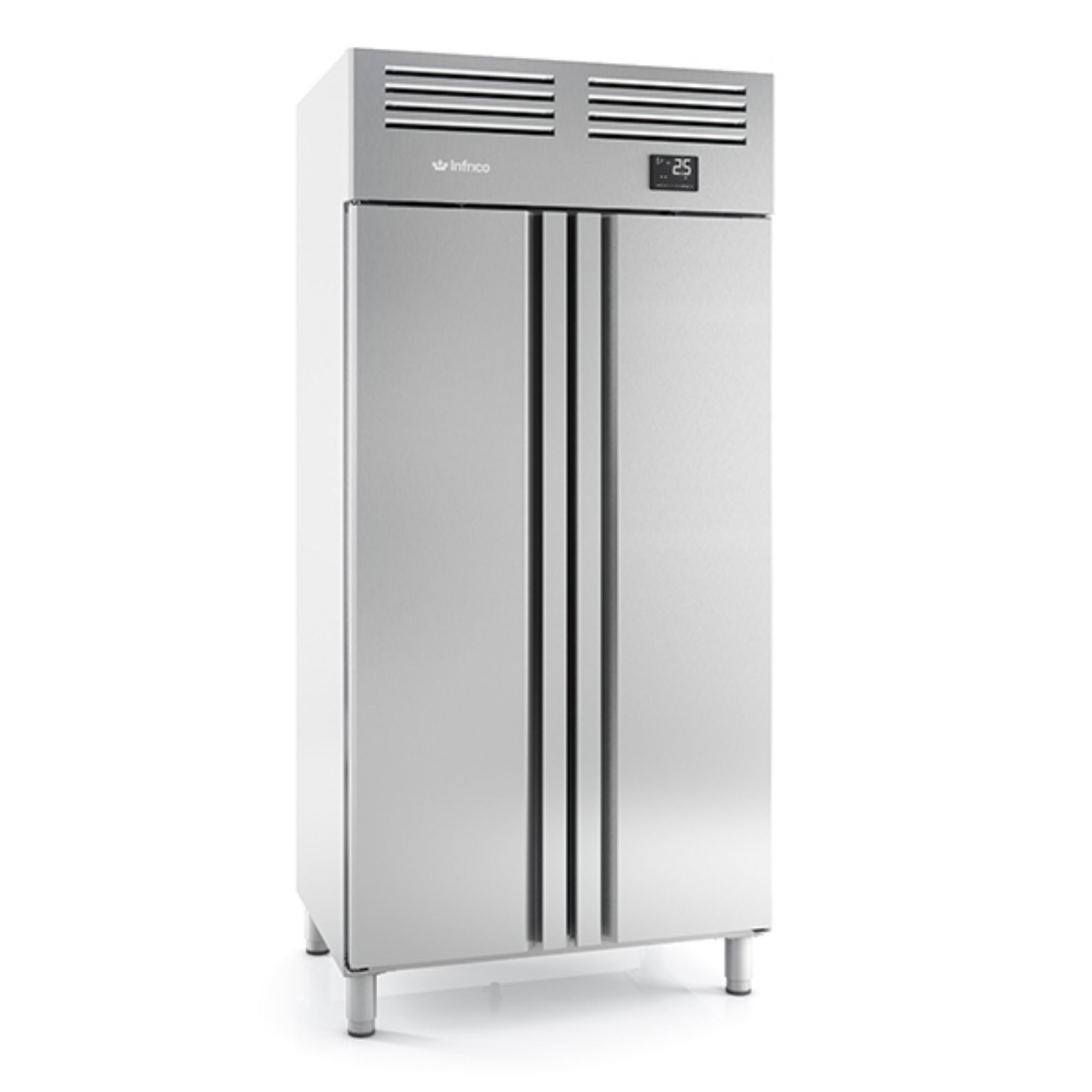 Picture of INFRICO DOUBLE DOOR STAINLESS STEEL 1/1 REFRIGERATOR 745L - AGN602