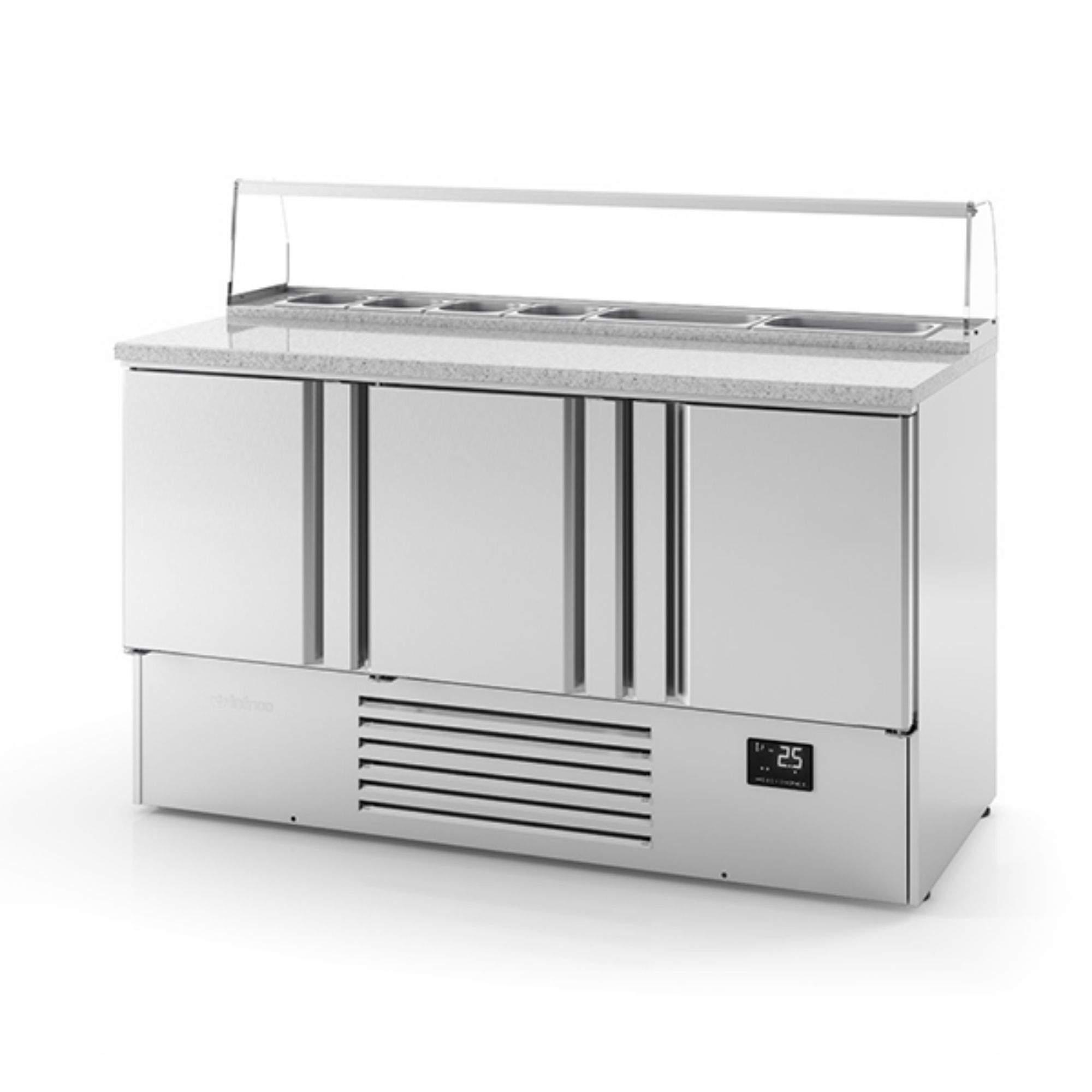 Picture of INFRICO 3 Door Compact Gastronorm Pizza Prep Counters 355L - ME1003PIZZA
