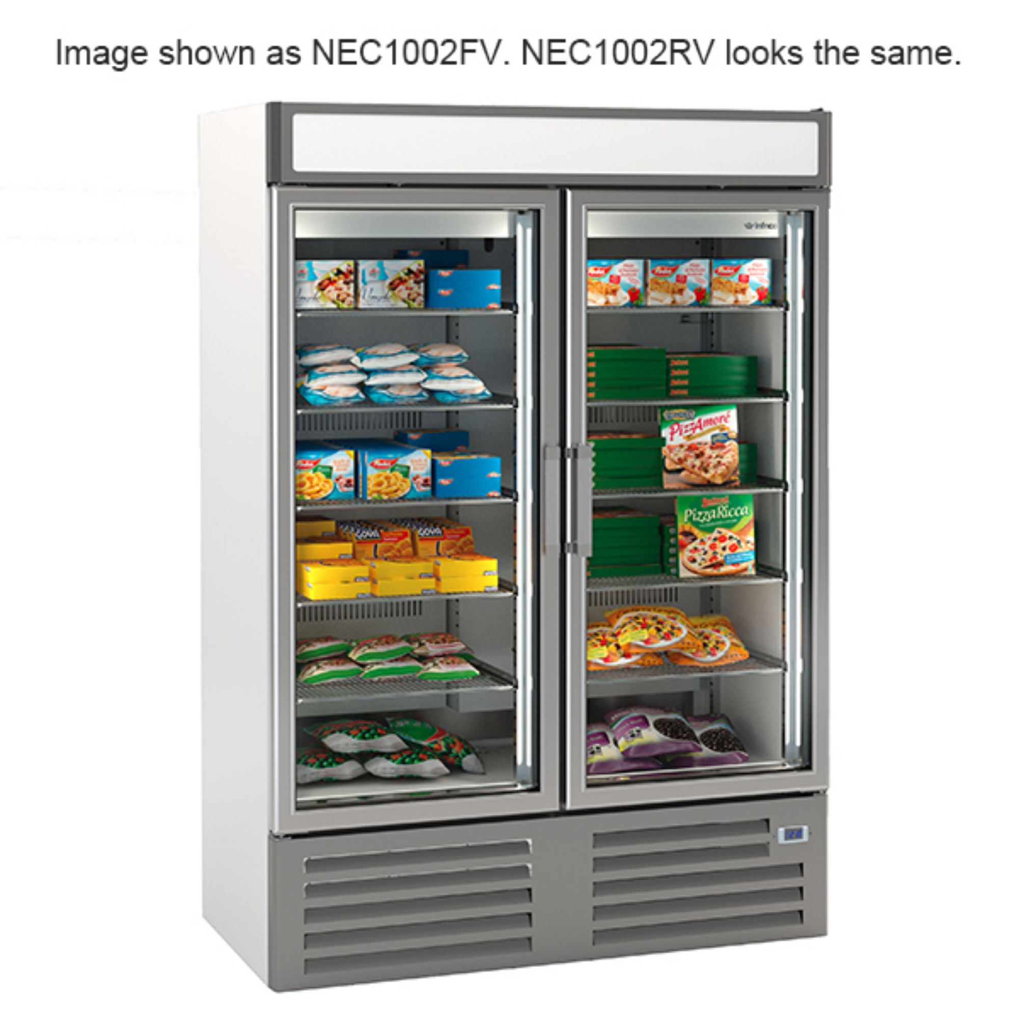 Picture of INFRICO Double Glass Door Refrigerated Merchandiser 1000L - NEC1002RV