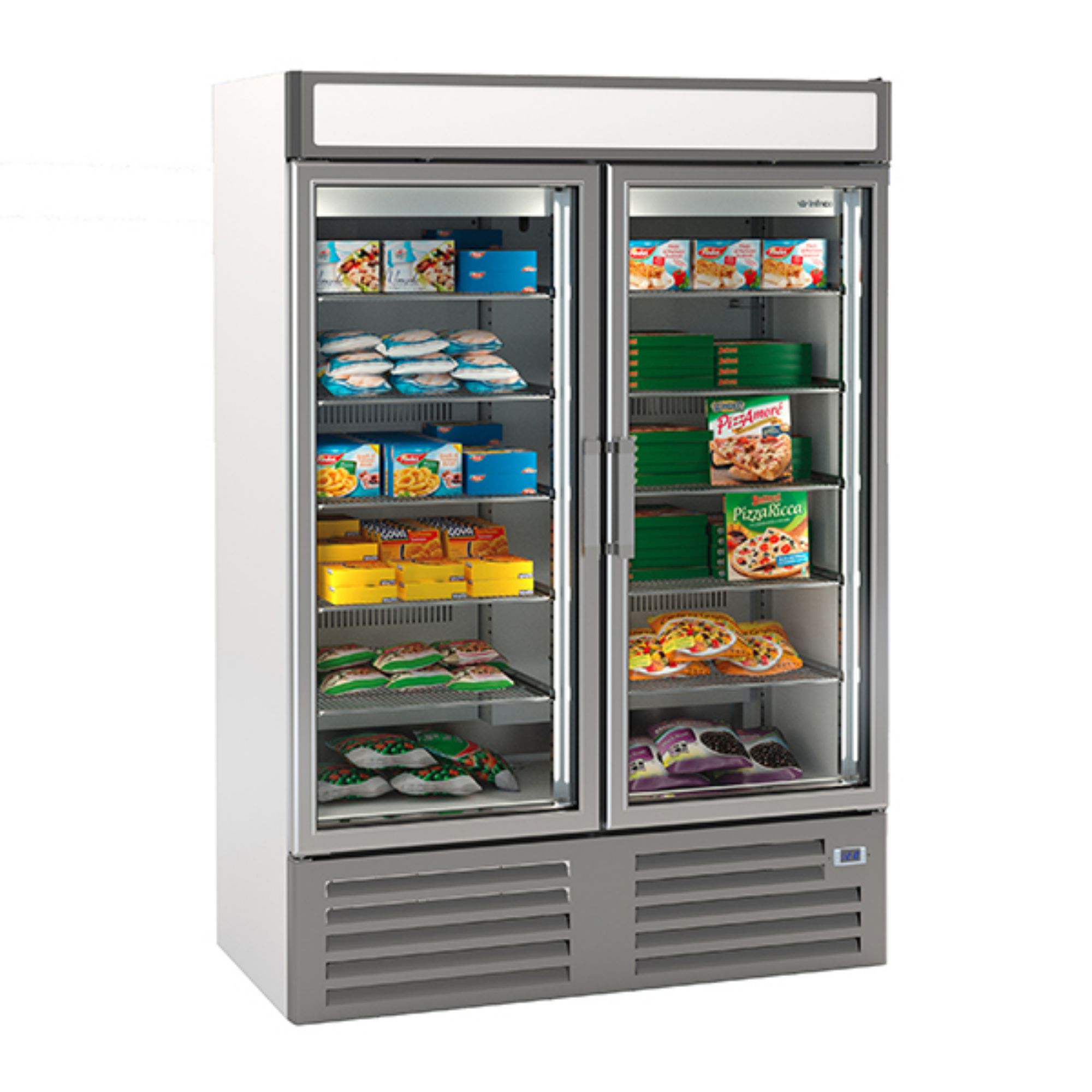 Picture of INFRICO Double Glass Door Freezer Merchandiser 1000L - NEC1002FV