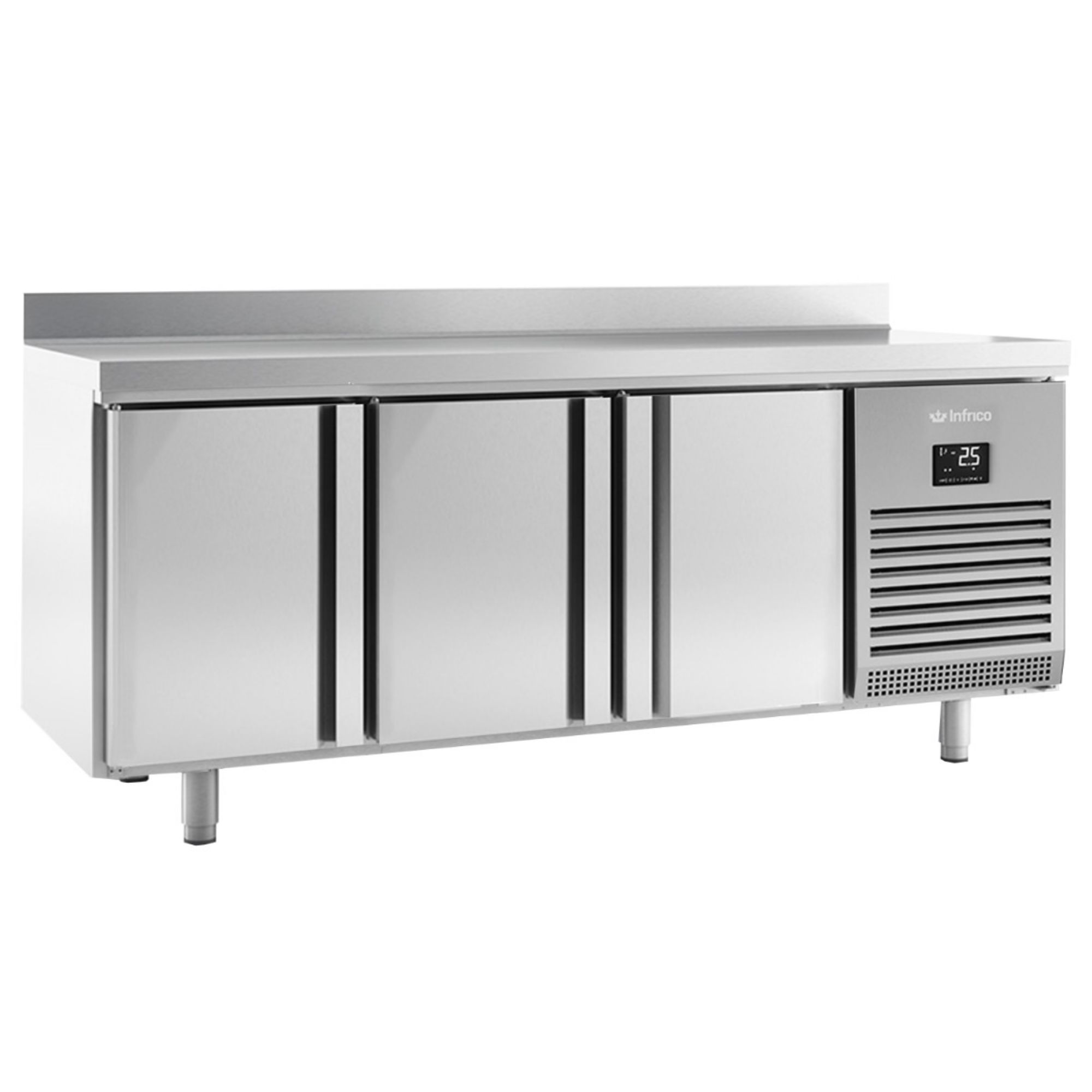 Picture of INFRICO 3 DOOR GN1/1 FREEZER COUNTER WITH UPSTAND 460L - BMGN1960BT