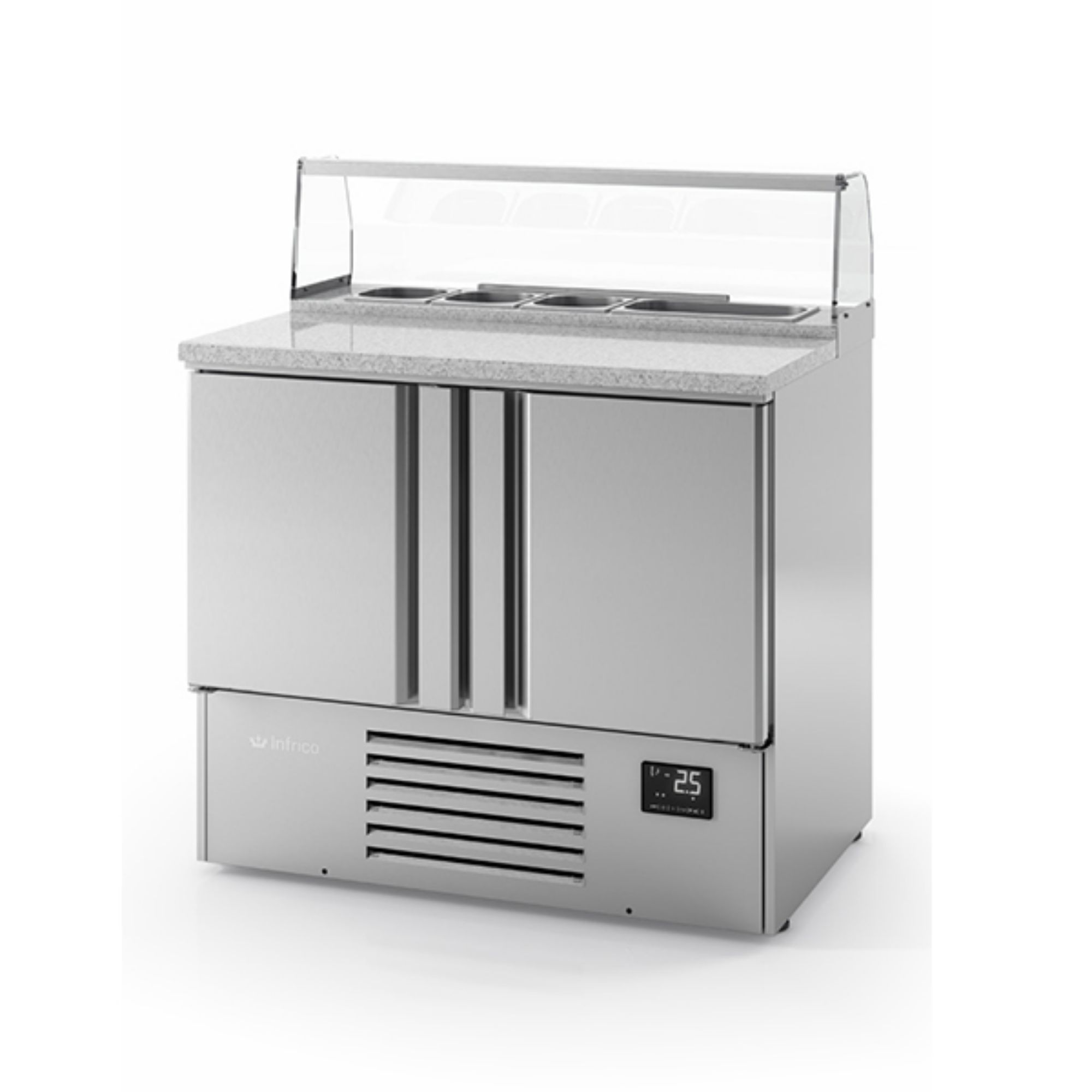 Picture of INFRICO 2 Door Compact Gastronorm Pizza Prep Counter 230L - ME1000PIZZA