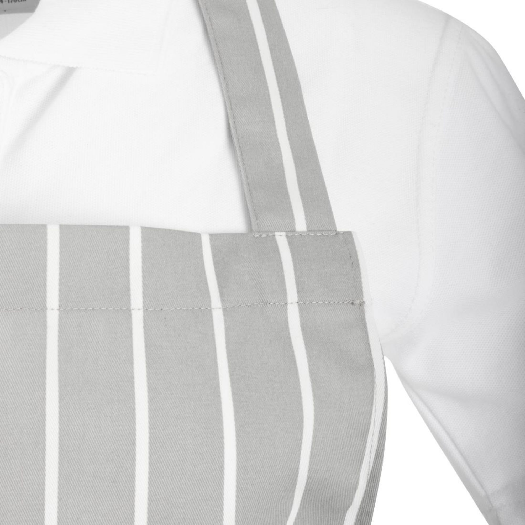 Picture of Whites Butchers Stripe Bib Apron Grey/White