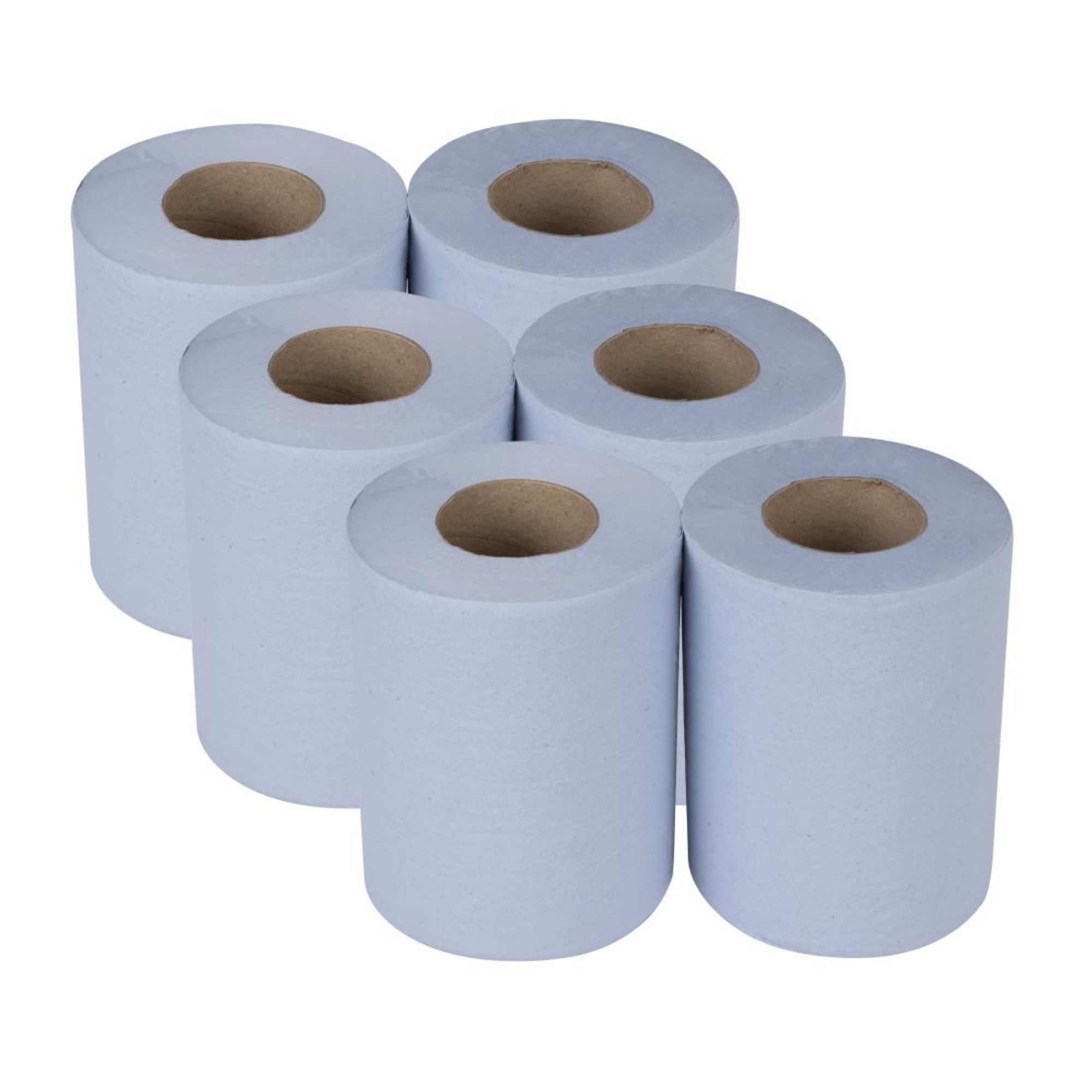 Picture of Nisbets Essentials Centrefeed Blue Rolls 2-Ply 320 Sheets (6 pack) - SA836