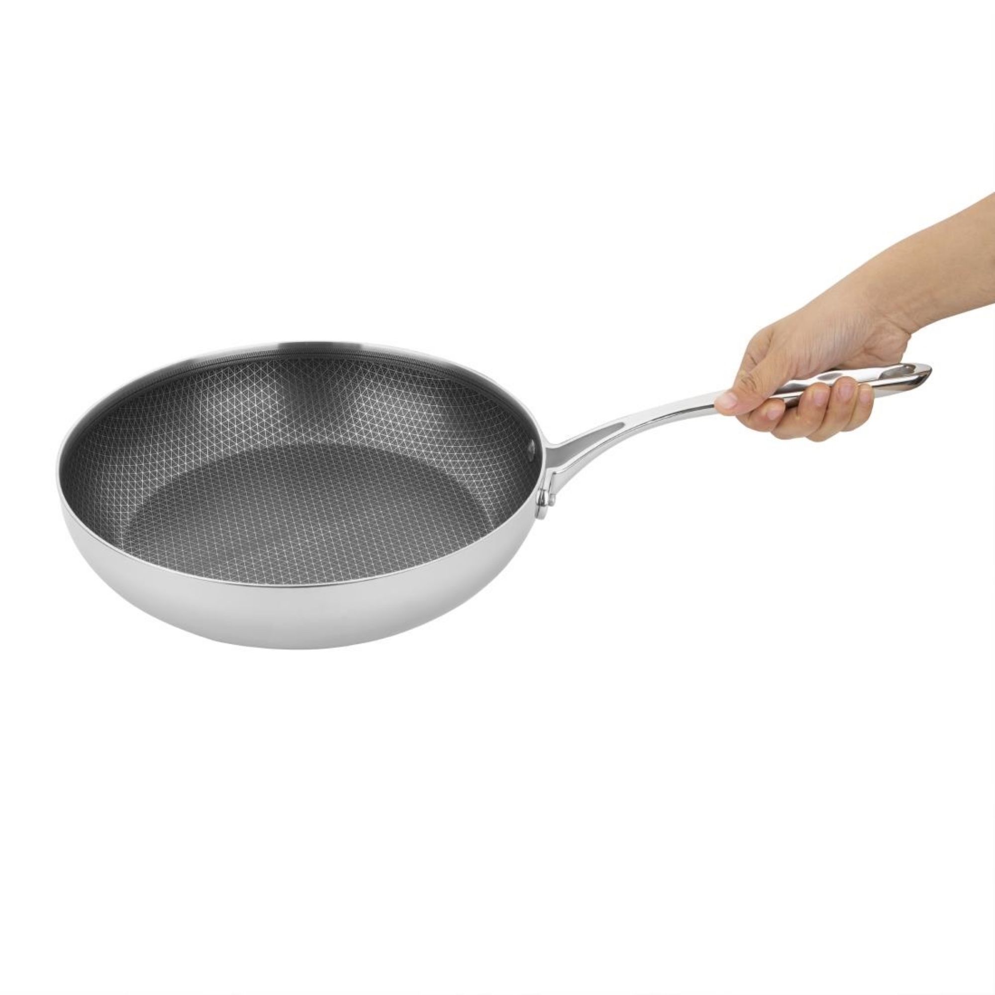 Picture of Vogue Tri-Shield Stainless Steel Frying Pan with Clad Coating 28cm