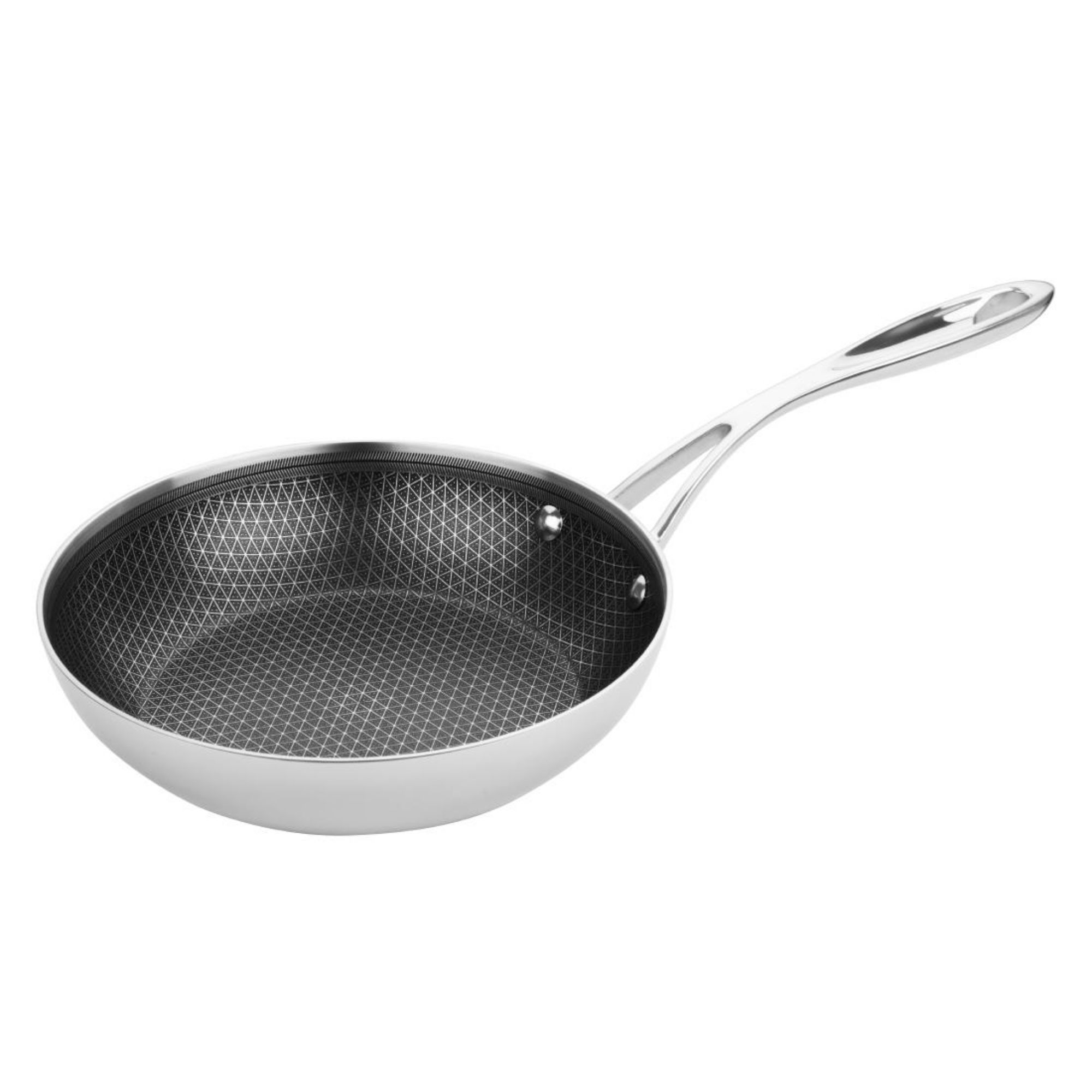 Picture of Vogue Tri-Shield Stainless Steel Frying Pan with Clad Coating 20cm - GP187