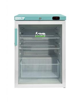 Picture of LEC Medical PPGR158BT-UK Glass Single Door Pharmacy Plus Bluetooth Enabled Countertop Refrigerator, 158 Litres