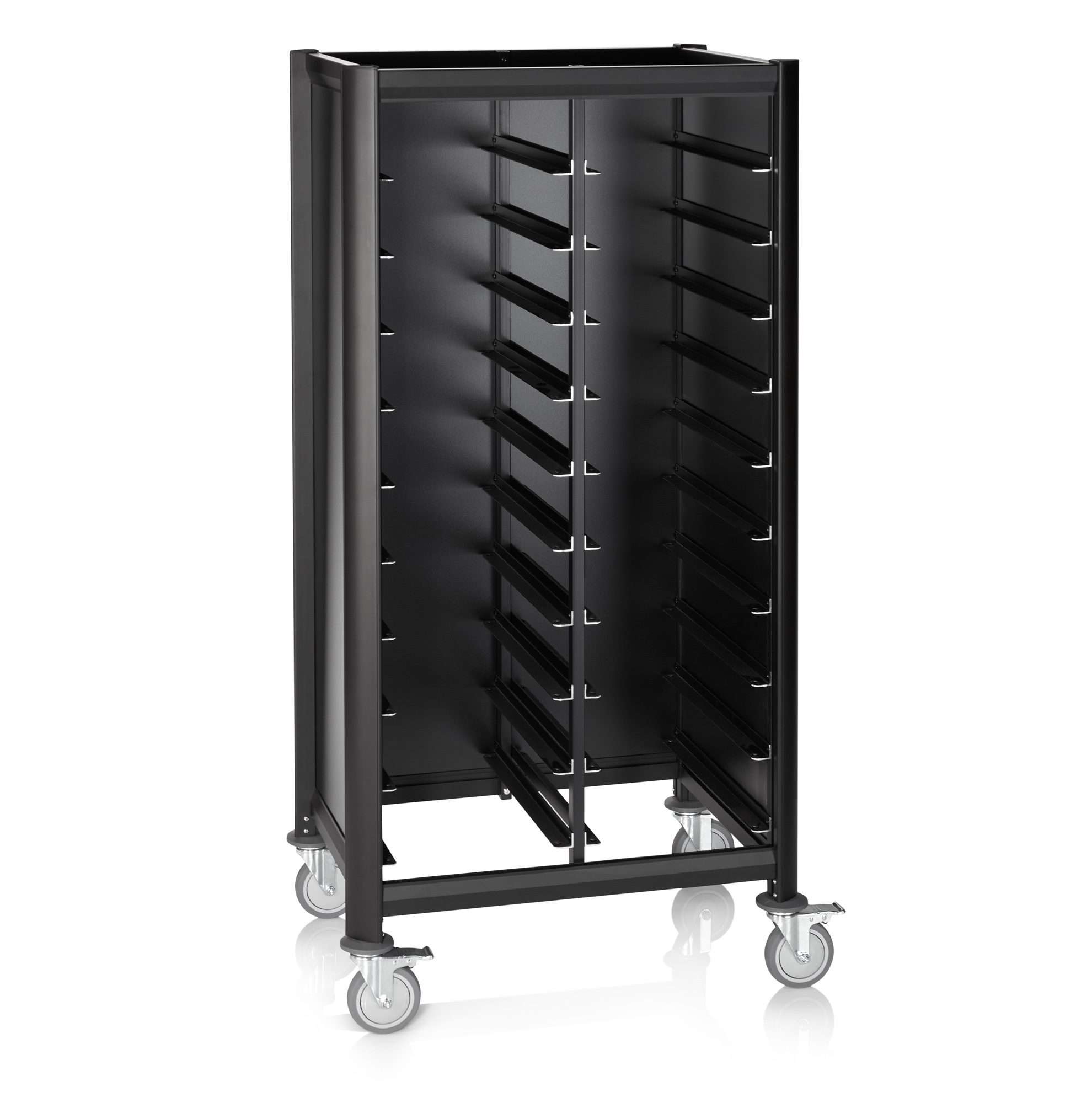 Picture of Was Germany Tray Trolley Double Mensa Black, Aluminum MDF, 2x10 Trays - 1956253