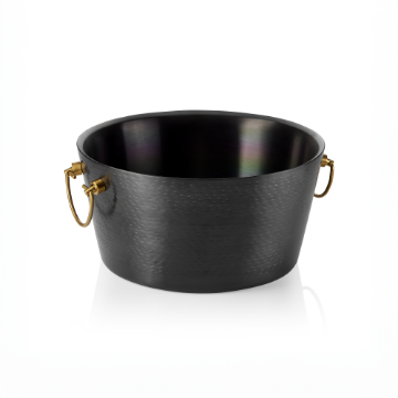 Picture of Was Germany Champagne Cooler, Brass Handles, Dia 34 cm, Black