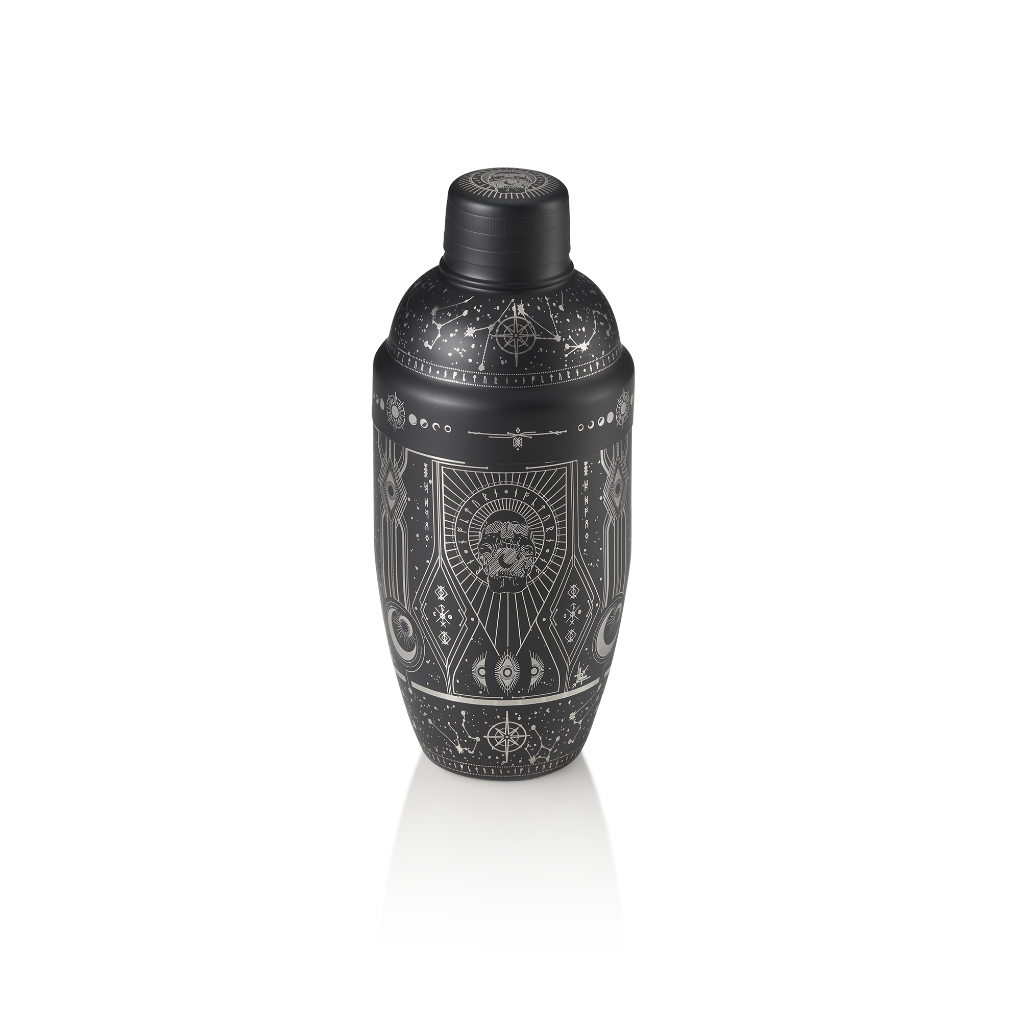Picture of Nocturn Shaker Tattoo 0.5 L Black Gold Chrome Nickel Steel - 8300350