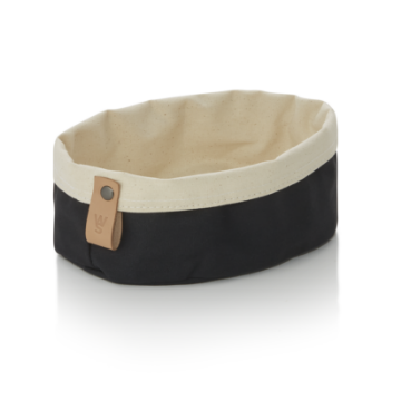Picture of Was Germany Bread Bag, Reversible Cotton, Black/Cream, 19x15x10 cm