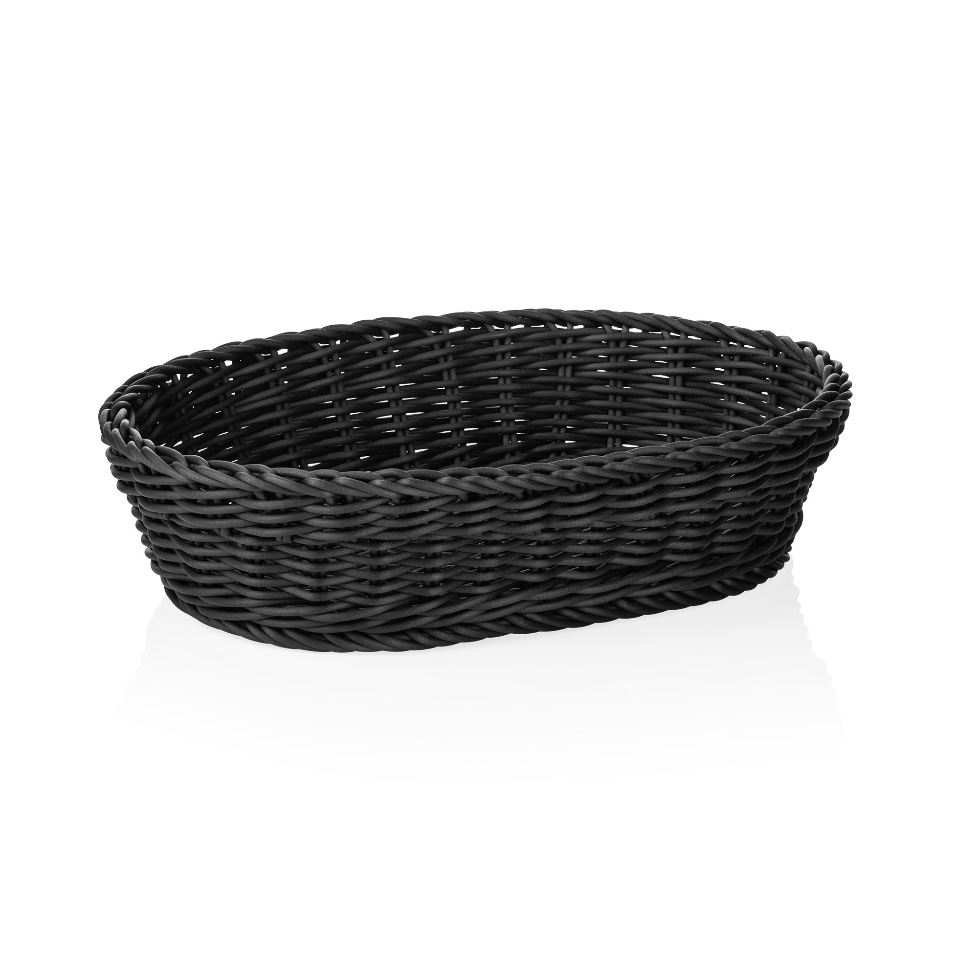 Picture of Weaver Pro Oval Black Polypropylene Basket 28 x 16 x 8 cm - 5075028