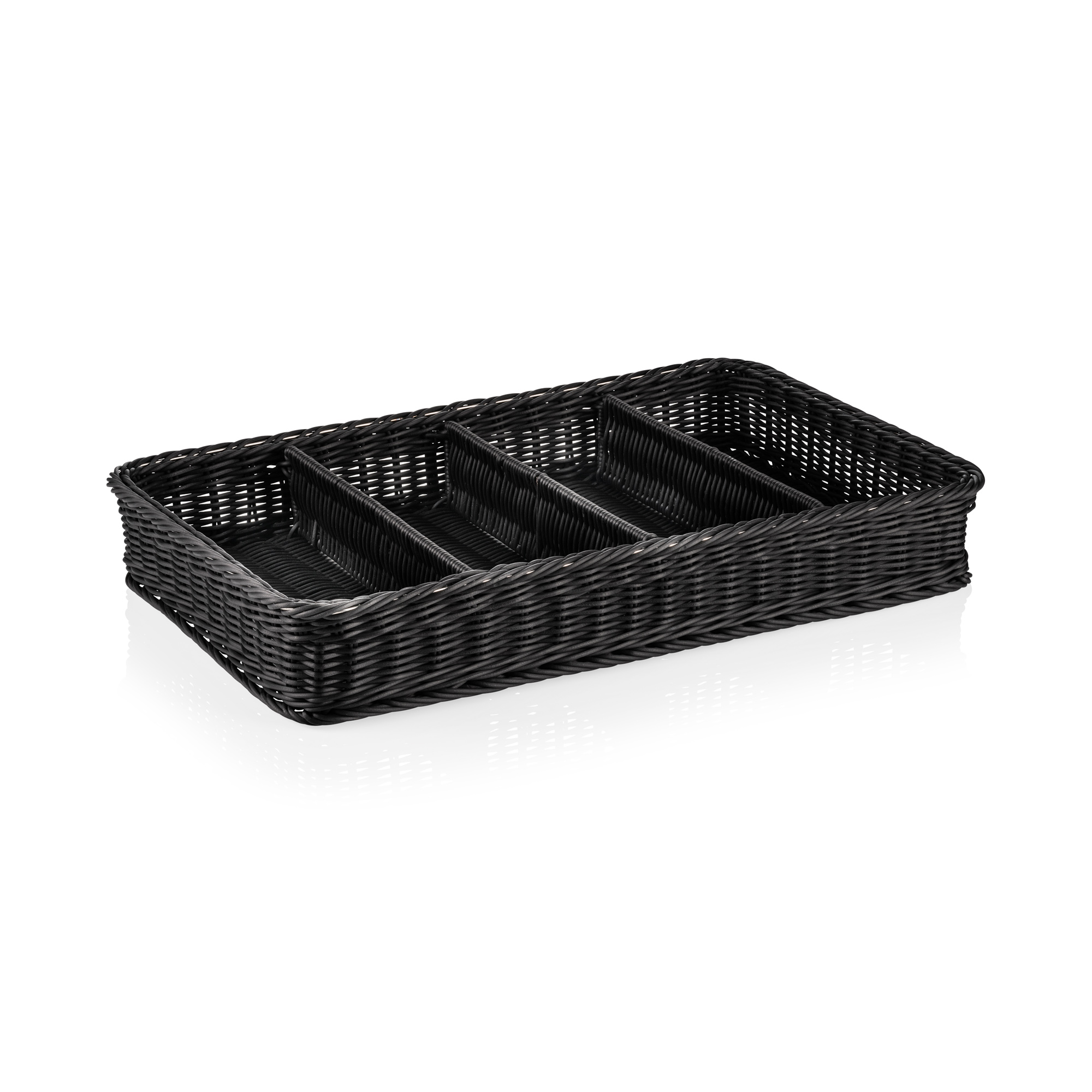 Picture of Weaver Pro GN Cutlery Basket 1/1 Black Polypropylene - 5079011