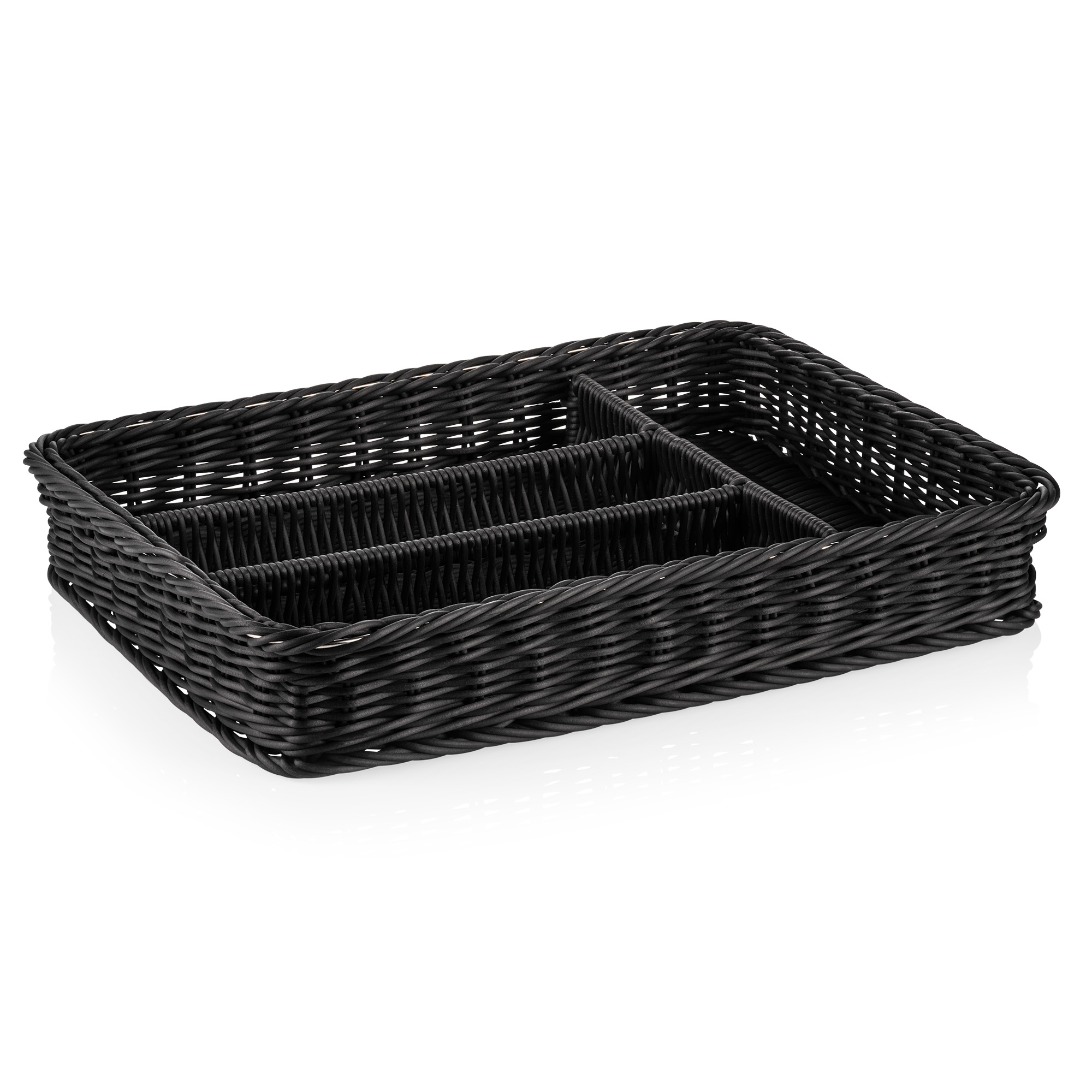 Picture of Weaver Pro Cutlery Basket Black Polypropylene 40x30x6.5 cm - 5078040