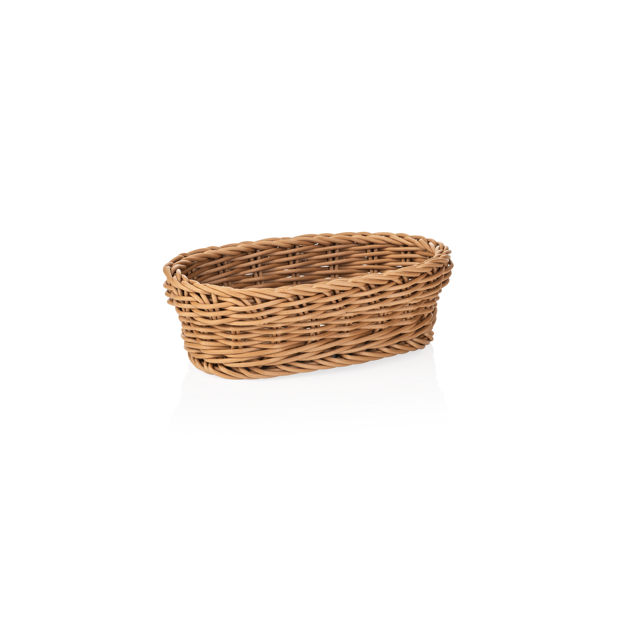 Picture of Weaver Pro Oval Polypropylene Basket Beige 19x12x6 cm - 5073219