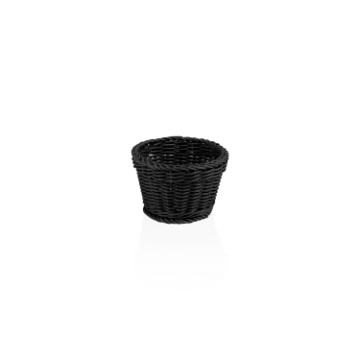 Picture of Weaver Pro Oval Black Polypropylene Basket Dia 13 cm Height 10 cm