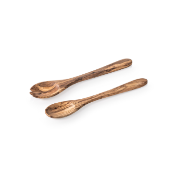 Picture of Pure Olive Salad Servers Set, 30 cm, Olive Wood, Pack of 2