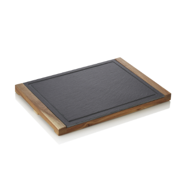 Picture of Was Germany Slate & Serve Board, Natural Slate & Acacia Wood