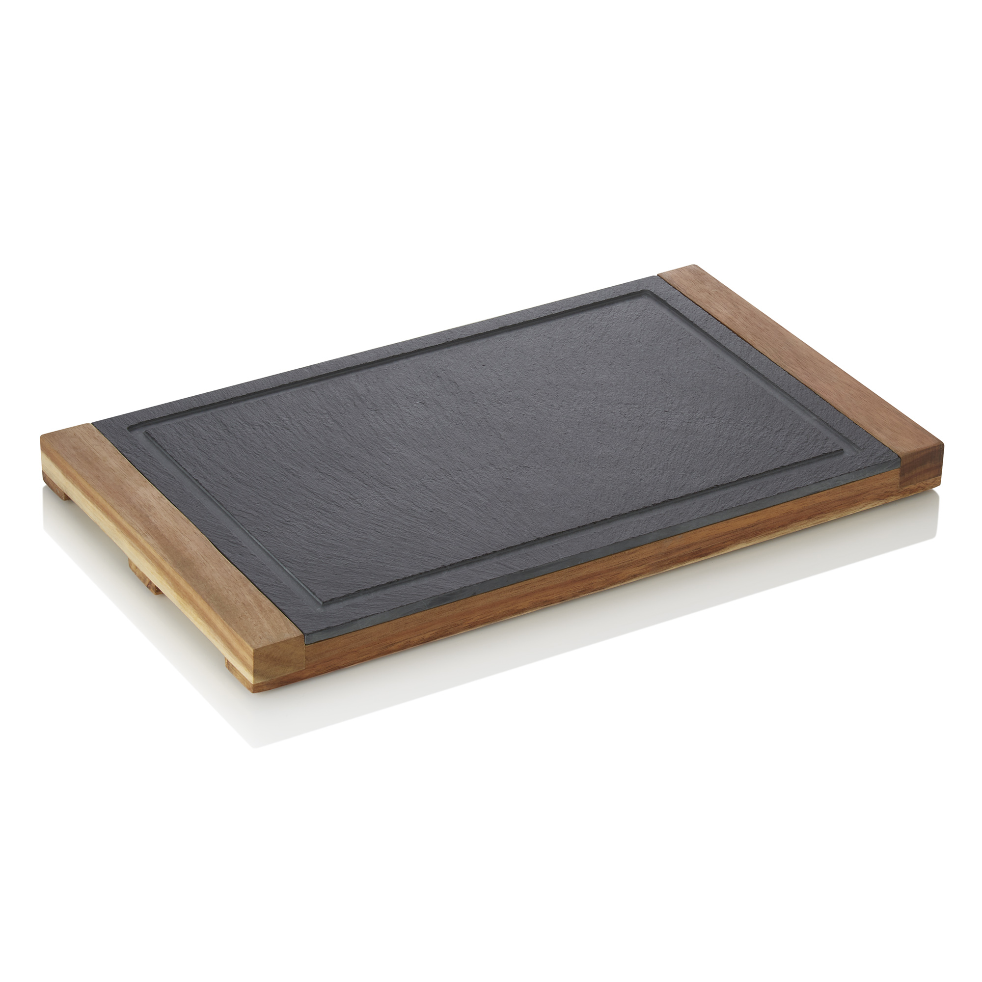Picture of Was Germany Slate & Serve Board Natural Slate/Acacia Wood 35x20x2.5 cm - 3320035