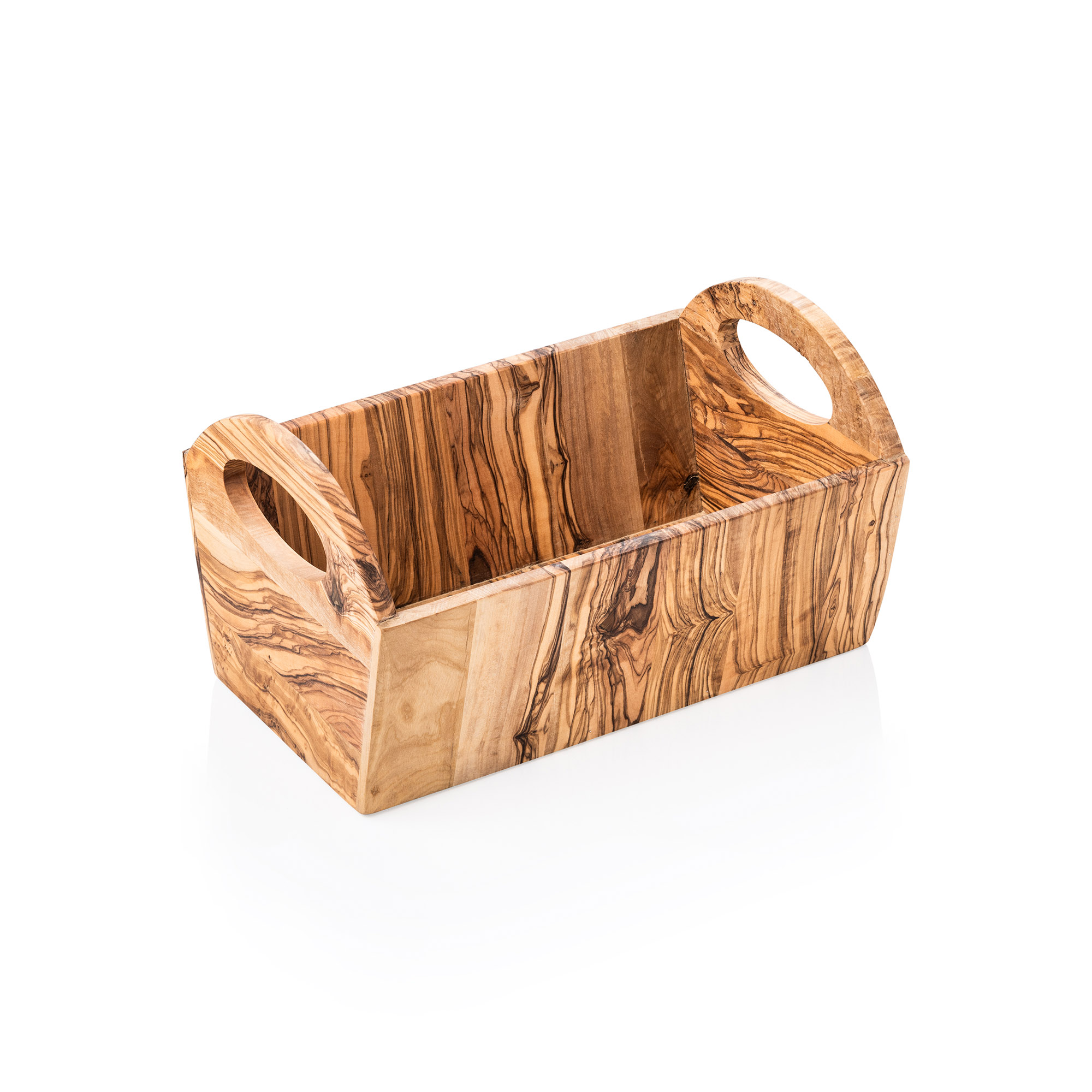 Picture of Pure Olive Wood Basket, 28 x 15 x 16.5 cm - 1853028