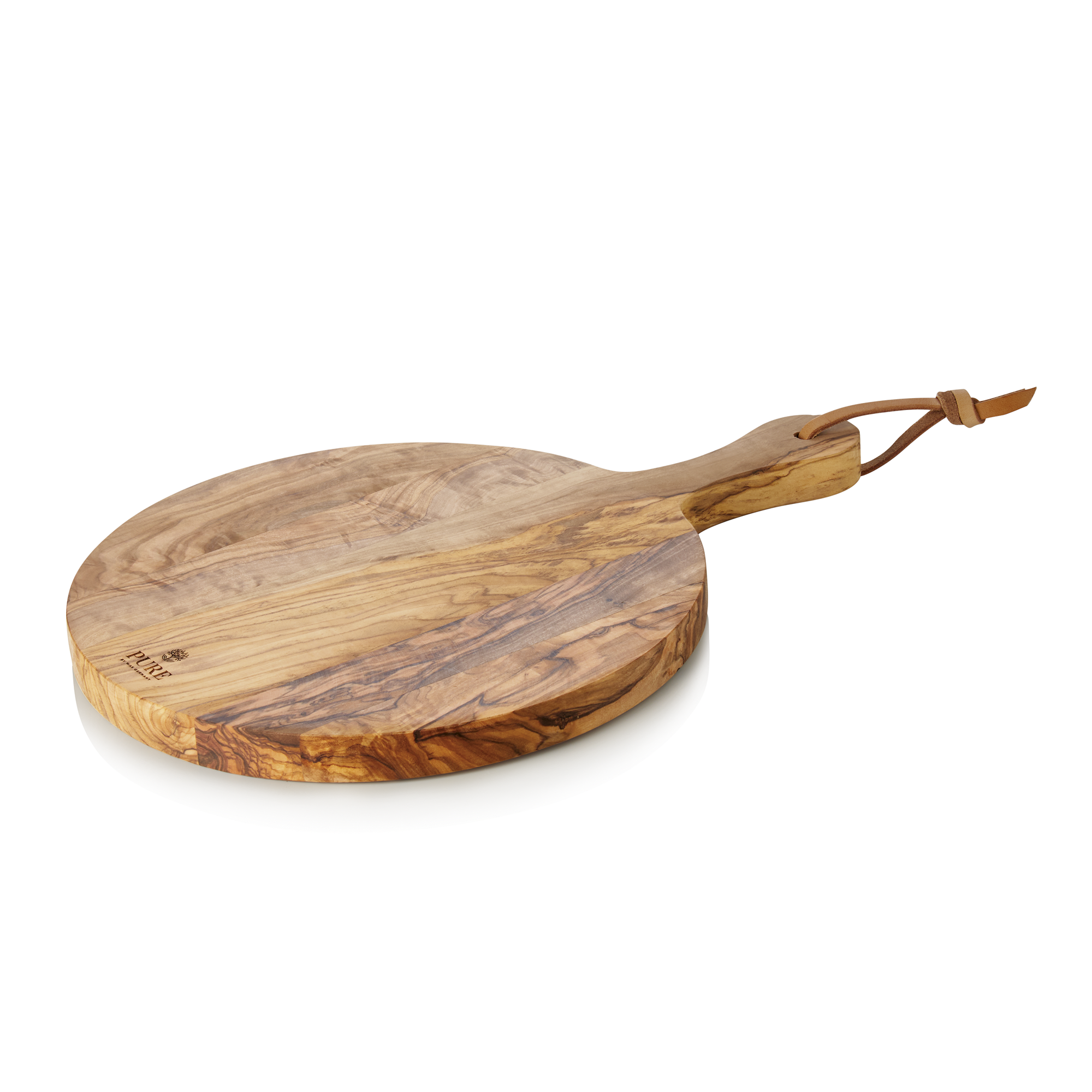 Picture of Pure Olive Serving Board with Handle Dia 25 cm Olive Wood - 1848025