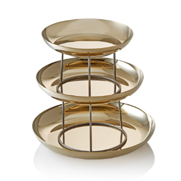 Picture of Steel & Style Gourmet Tower Gold Chrome Nickel Steel 3-Stage