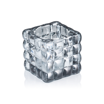Picture of YUYU Cube LED Table Lamp Smoke Grey Glass 8x8x8 cm