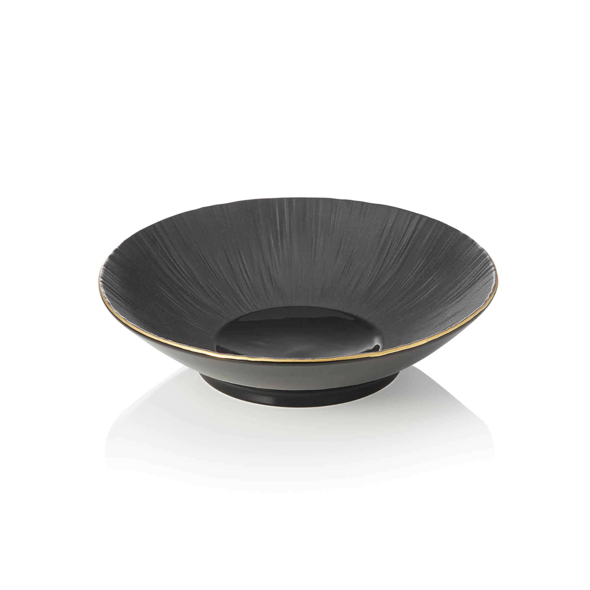 Picture of Maya Kuro Porcelain Bowl Set, Black, Dia 22.5 cm, 0.75 L, Pack of 3 - 4851522