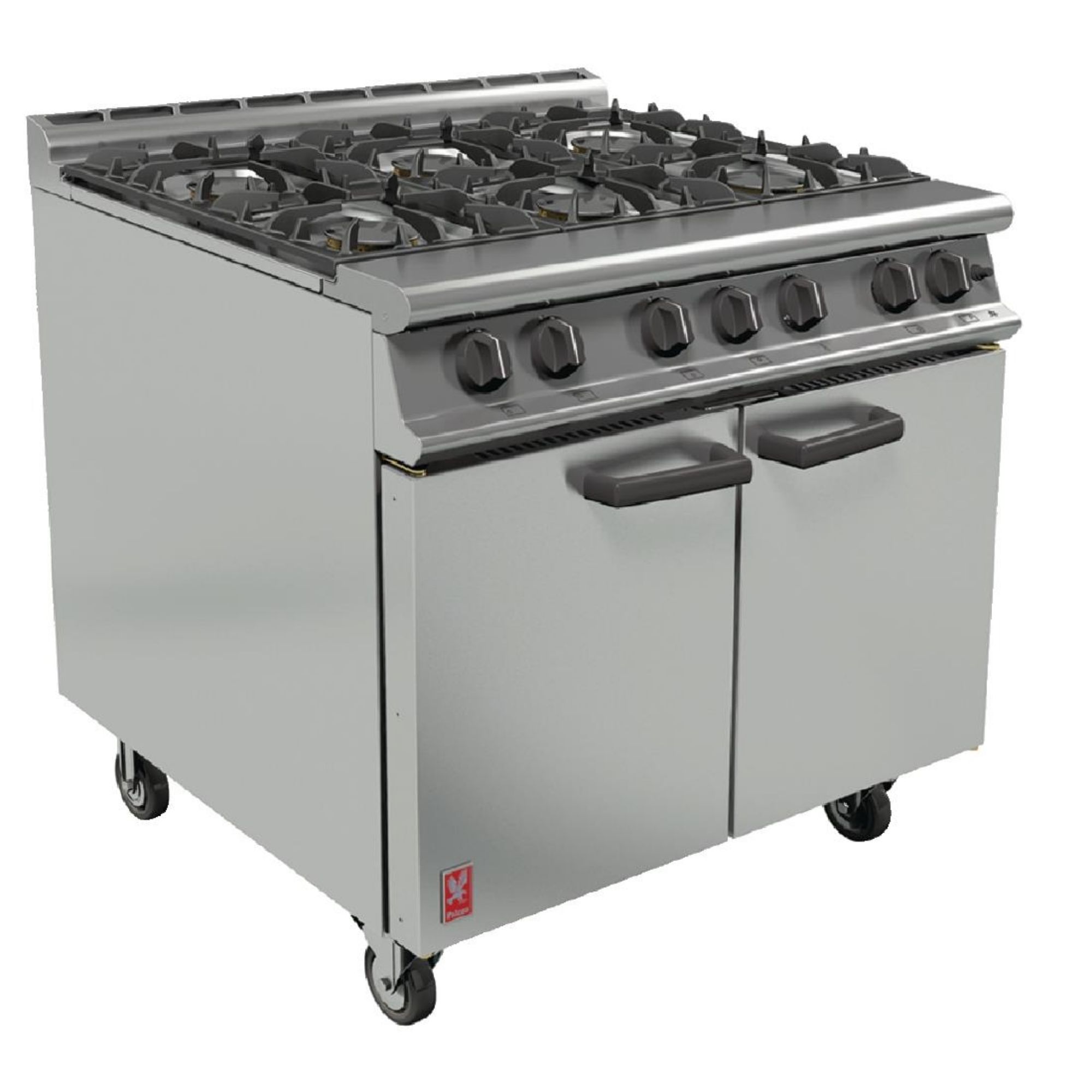 Picture of Falcon 6 Burner Dominator Plus Oven Range G3101 Propane Gas with Castors - DK941-P