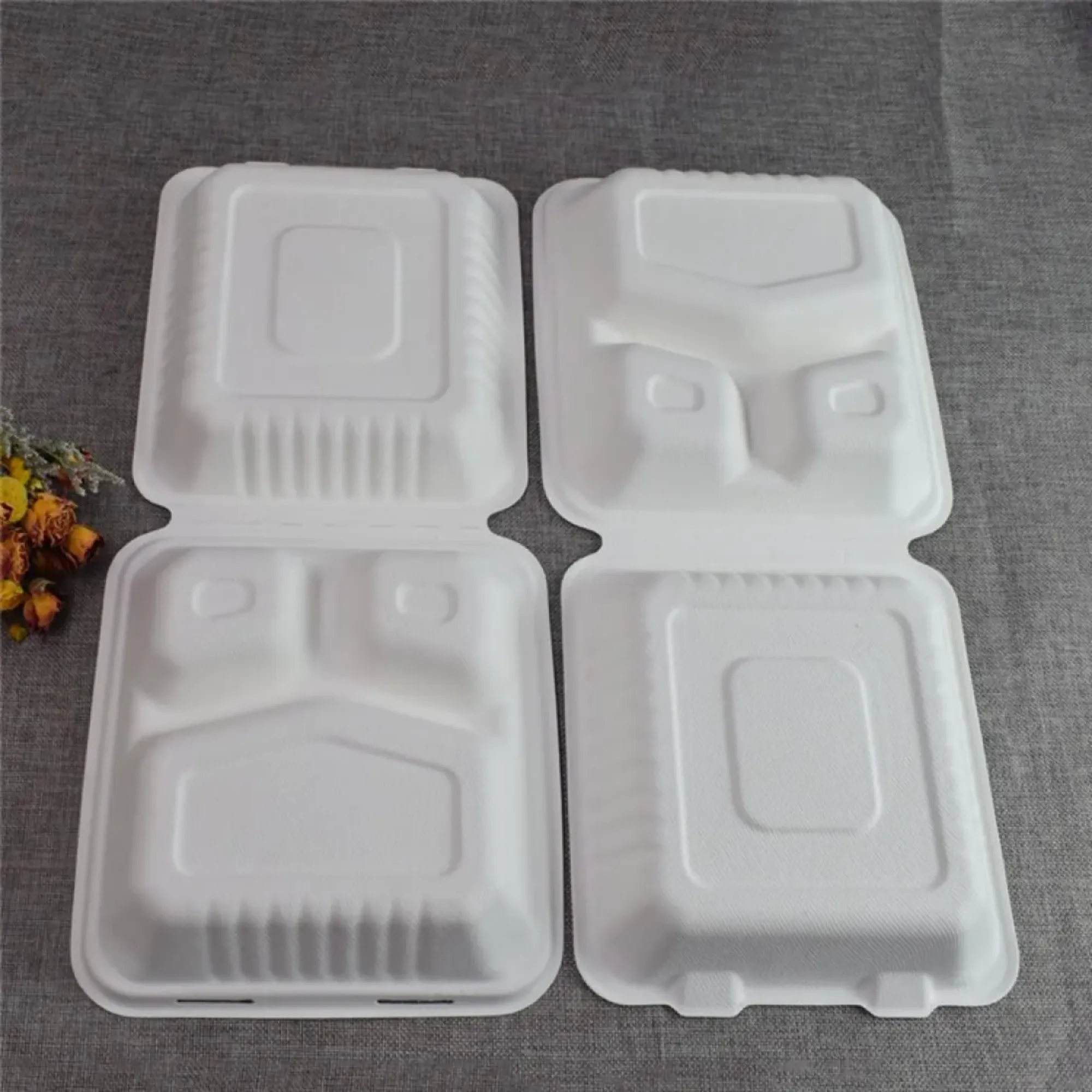 Picture of Bagasse 3 Part Large Meal Box X 200
