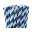 Picture of Bio Straws Blue Stripe Paper 8'' X 250 - 77762651