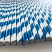 Picture of Bio Straws Blue Stripe Paper 8'' X 250 - 77762651