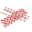 Picture of Bio Wrapped Red White Paper Straws 8'' X 100 - 77762646