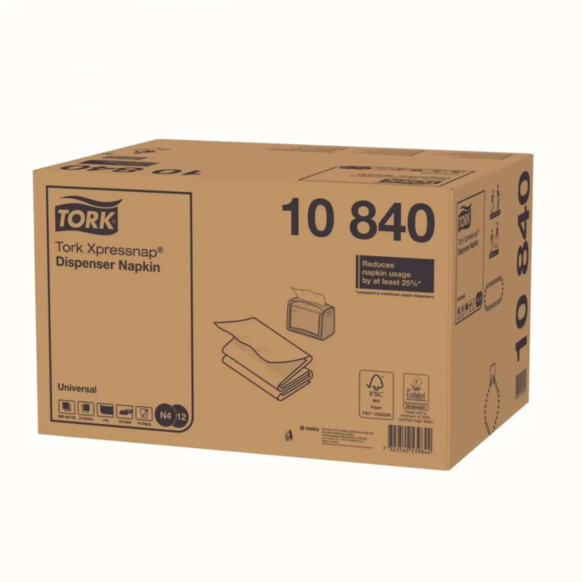 Picture of Tork Xpressnap White N4 Dispenser Napkin X 9000