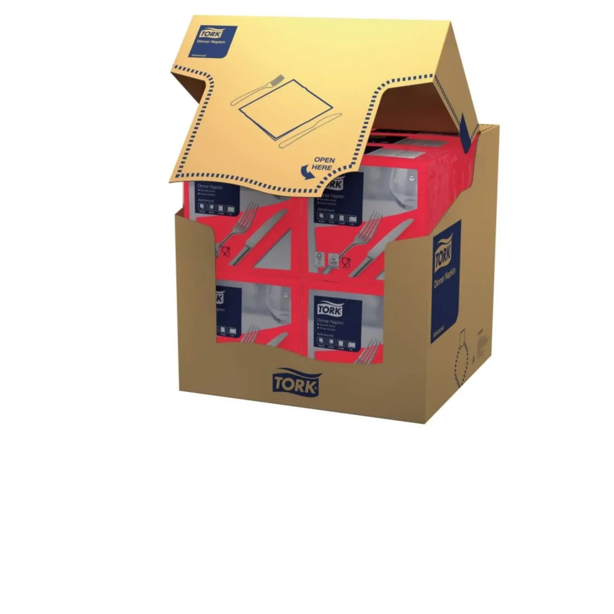 Picture of Tork Red 39/2 Dinner Napkin X 1800