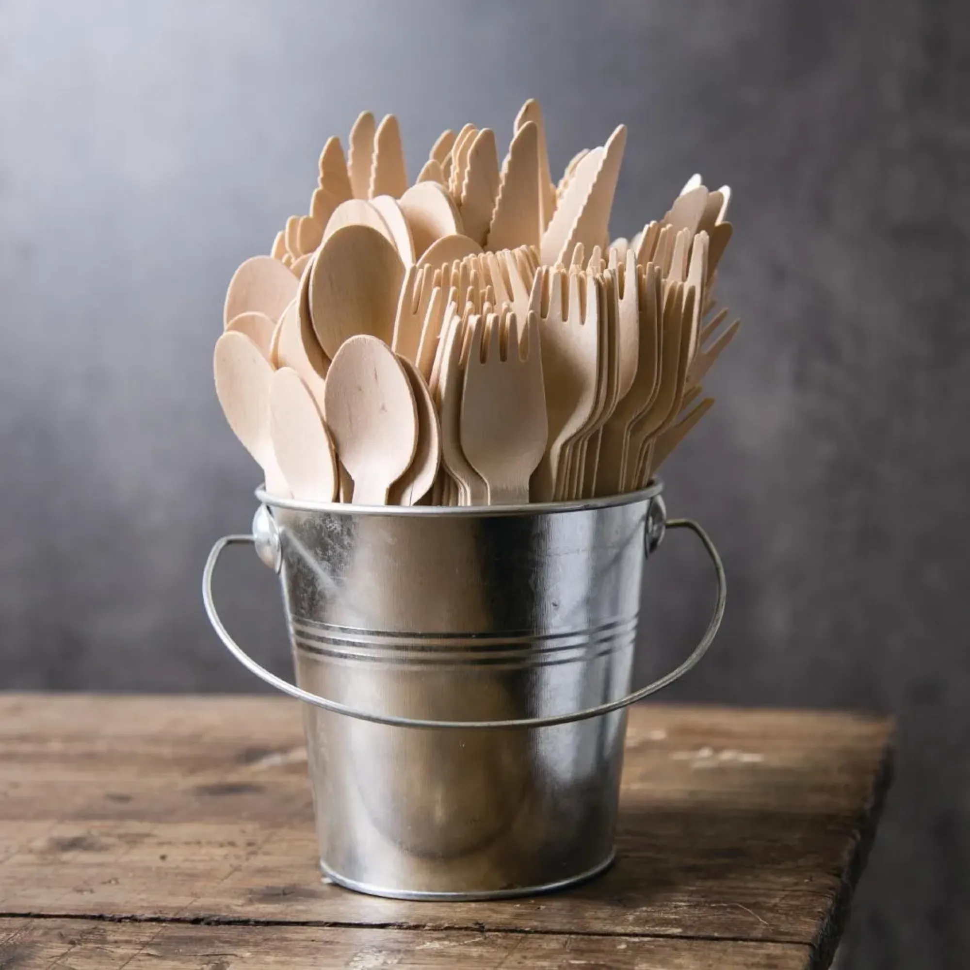 Picture of Wooden Dessert Spoons X 100