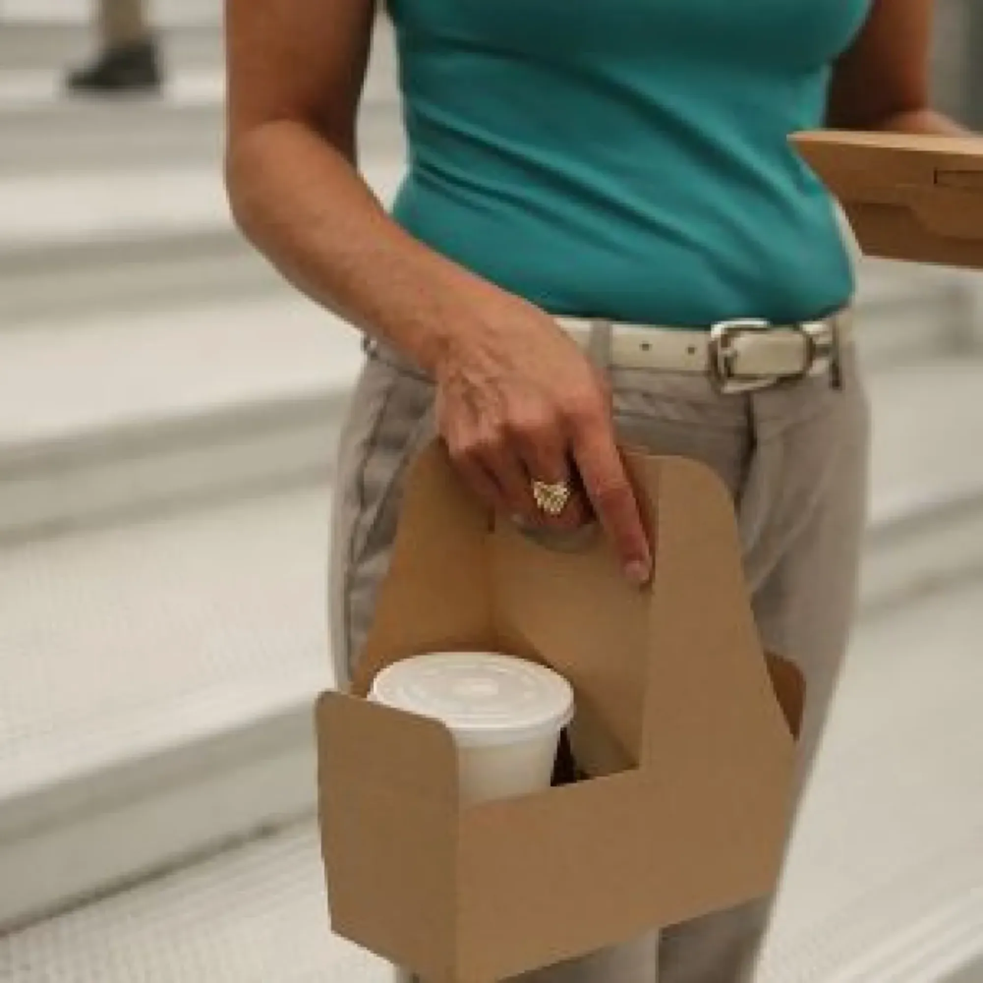 Picture of Kraft 2 Cup Carrier With Handle X 200