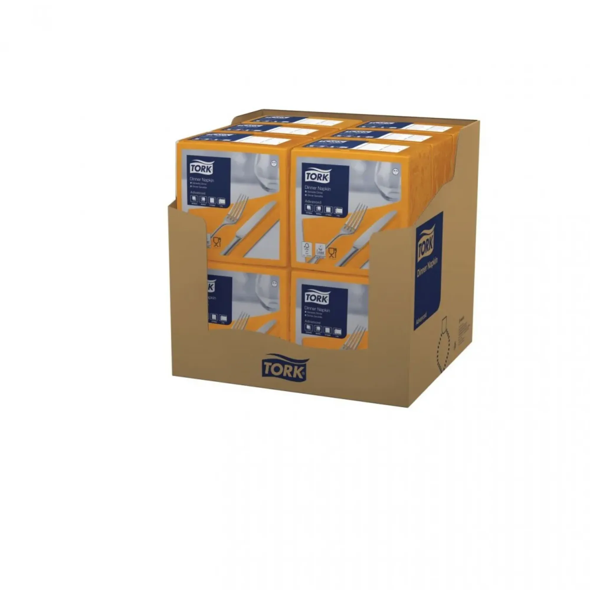 Picture of Tork Orange 39/2 Dinner Napkin X 1800