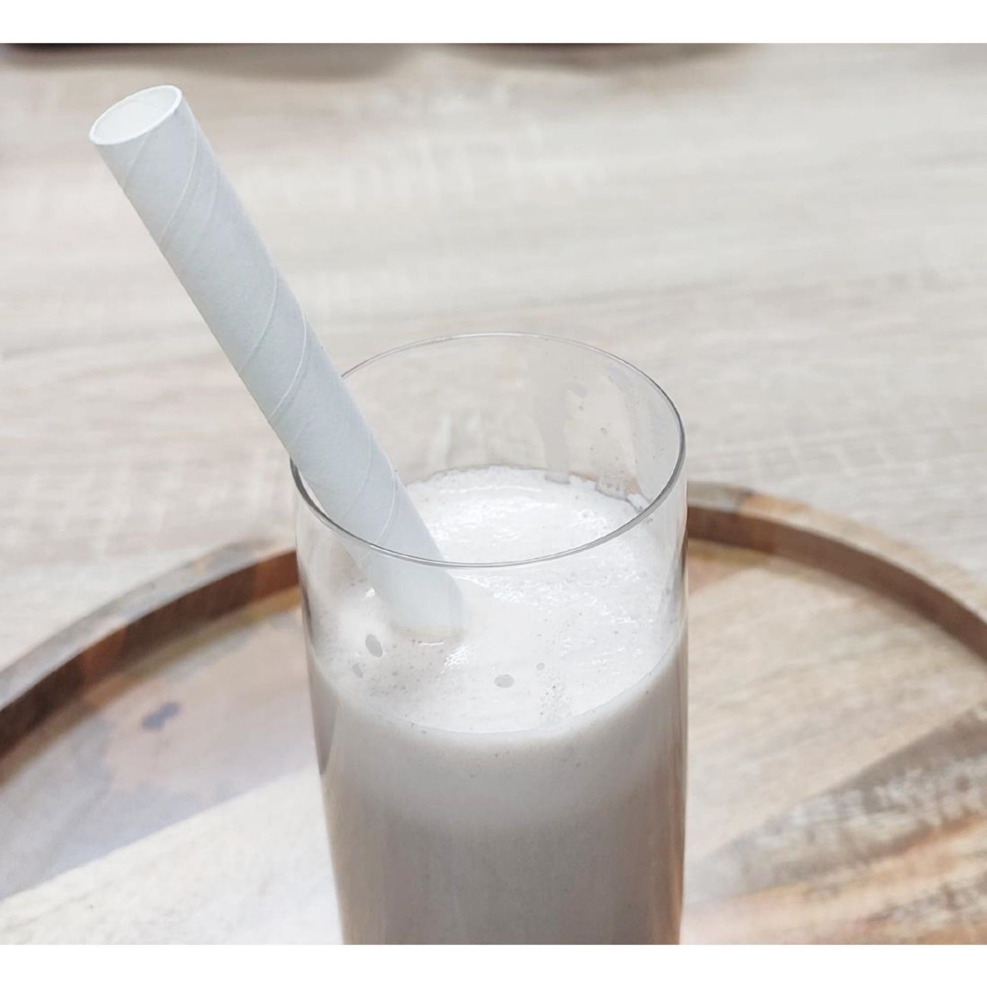 Picture of Fiesta Compostable Bubble Tea Straw White 12x210mm (150 Pack)