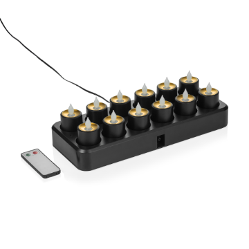 Picture of YUYU LED Tea Lights, Rechargeable, Pack of 3