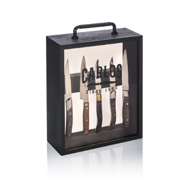 Picture of Carlos Presentation Box, Stained Oak & Acrylic, 26.5 x 10 x 32.5 cm