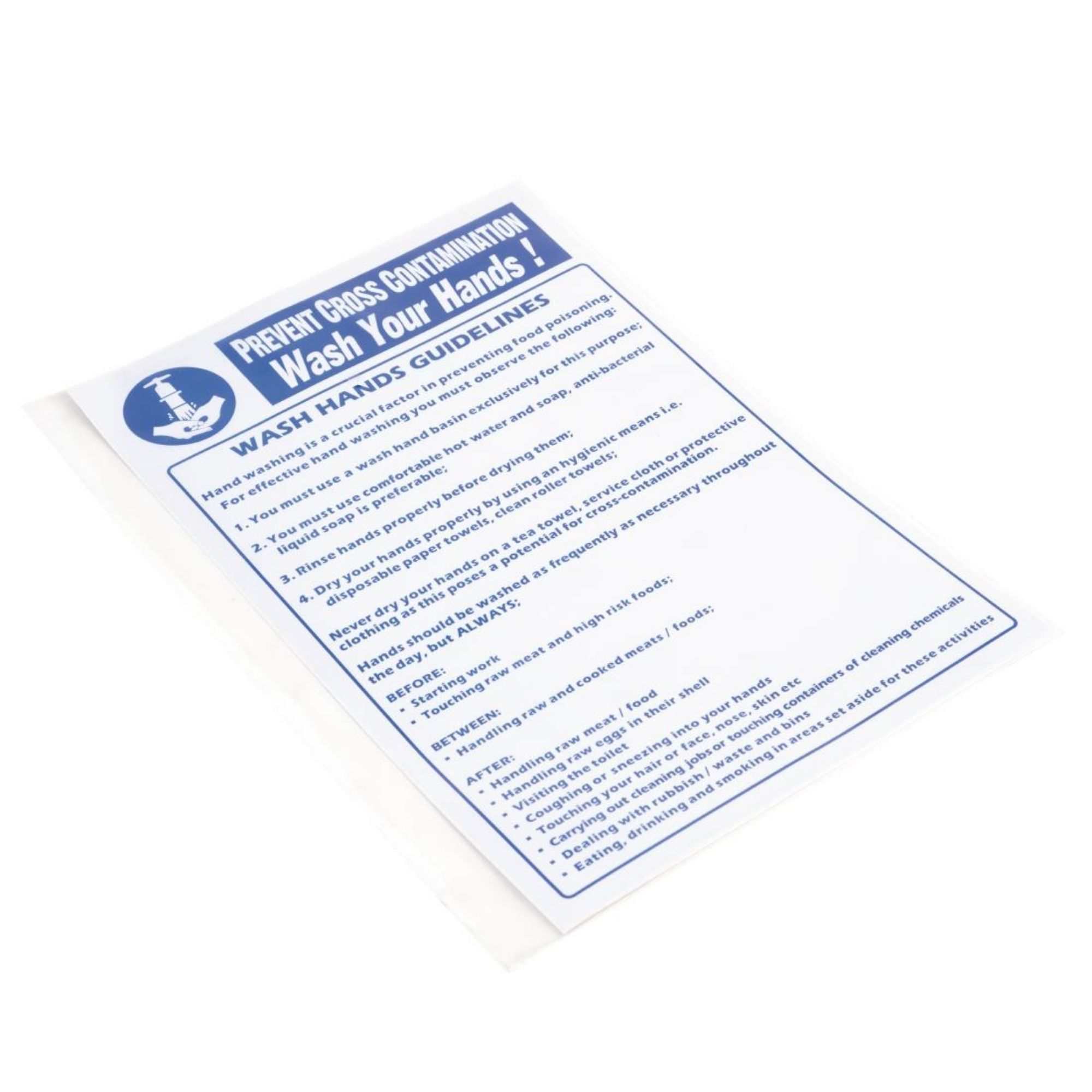 Picture of Vogue Prevent Cross Contamination Wash Hands Sign