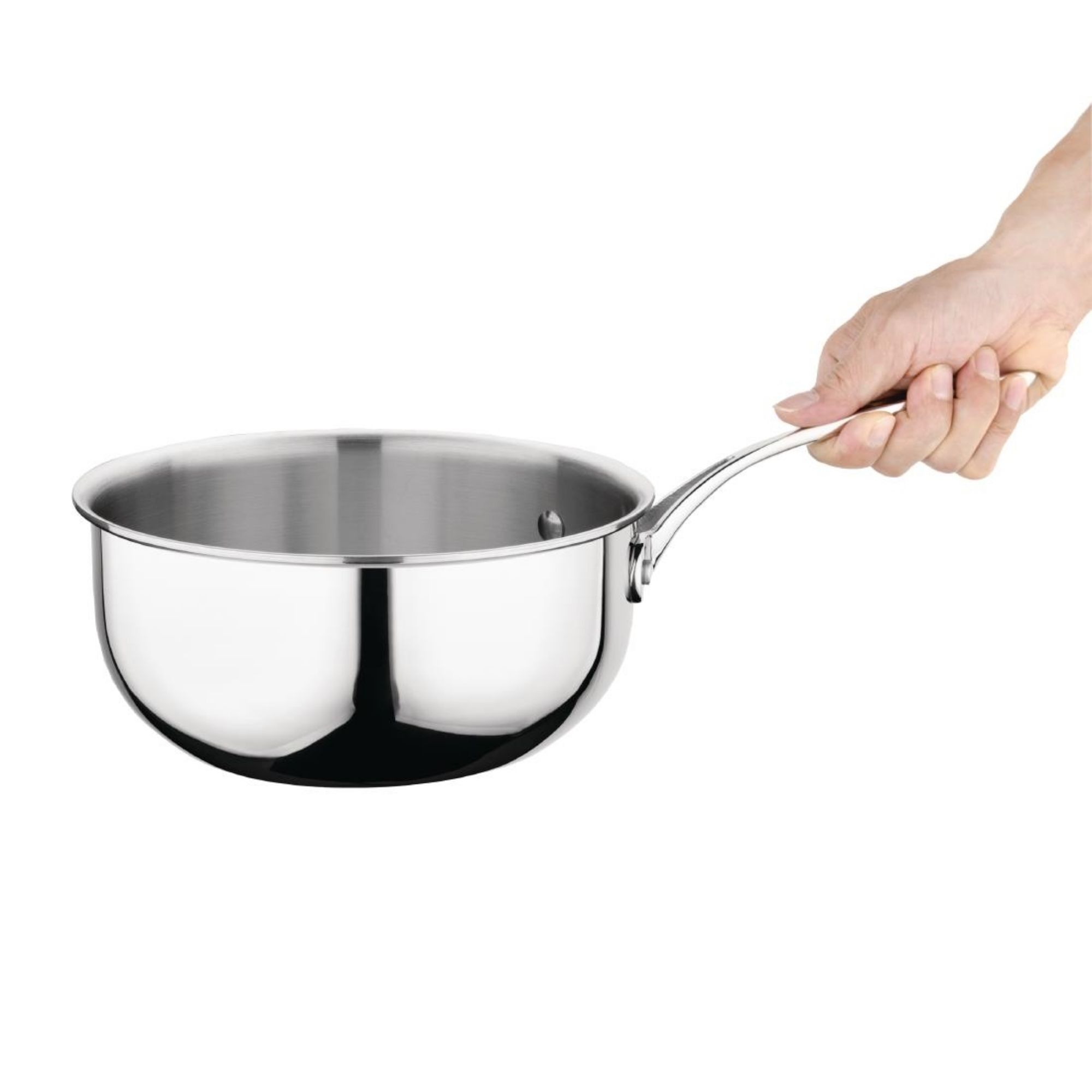 Picture of Vogue Stainless Steel & Aluminium Tri-Wall Flared Sauté Pan 200mm