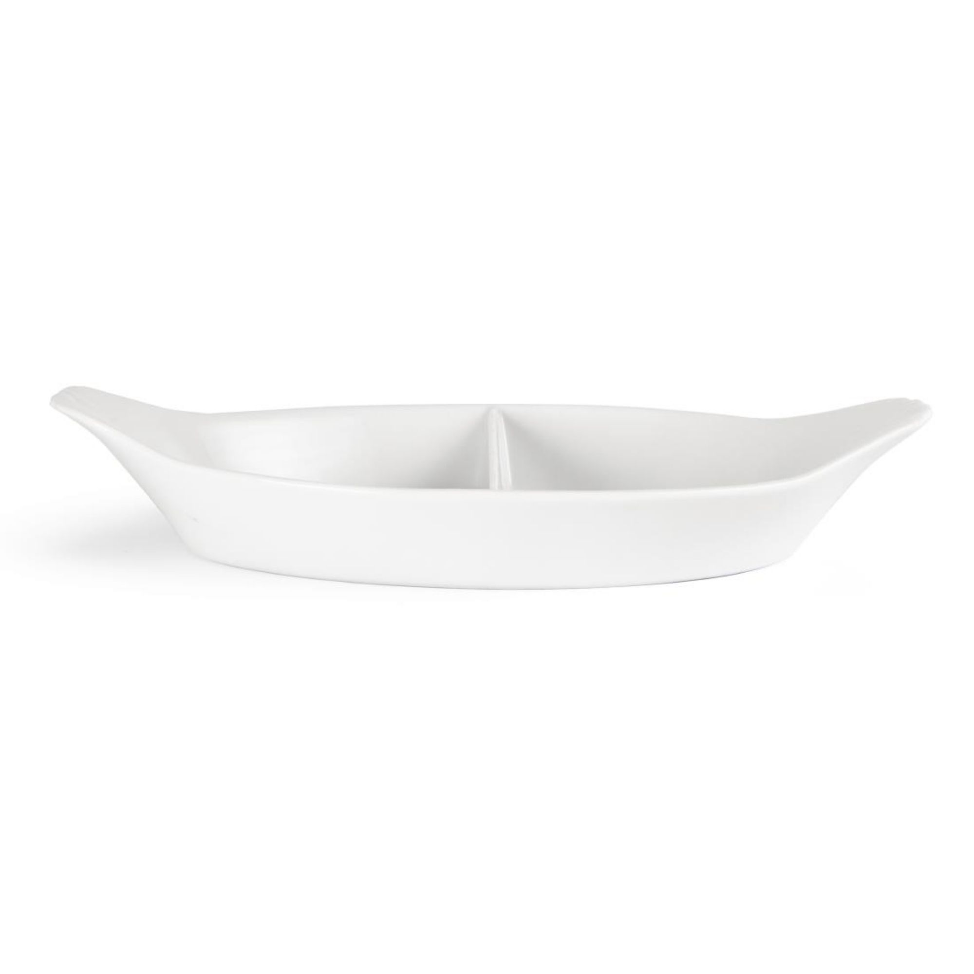 Picture of Olympia Whiteware Divided Oval Eared Dishes 295x155mm (6 pack)