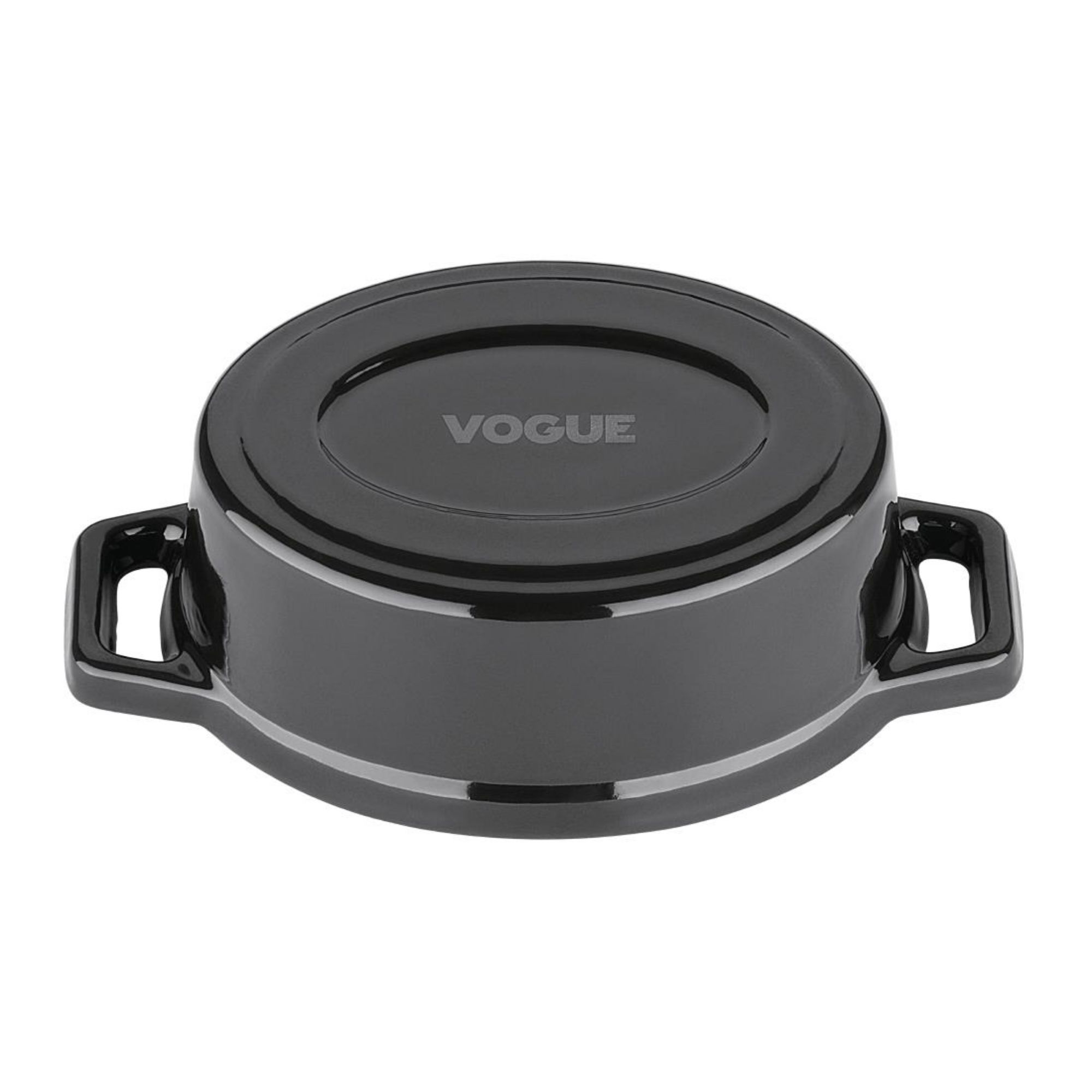 Picture of Vogue Cast Iron Oval Mini Pot Black