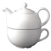 Picture of Churchill Plain Whiteware Teapots 370ml (4 pack) - W905