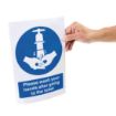 Picture of Vogue Toilet Wash Hands Sign - W188