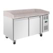 Picture of Polar U-Series Double Door Pizza Counter with Granite Top 428Ltr - UA081